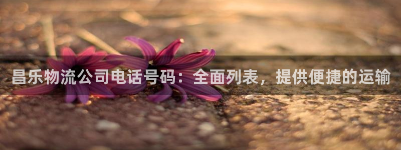 28圈充值金额随便：昌乐物流公司电话号码：全面列表，提供便捷