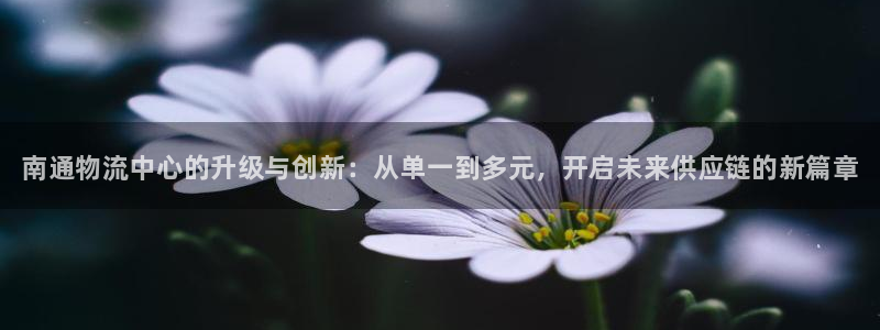 28圈注册链接:南通物流中心的升级与